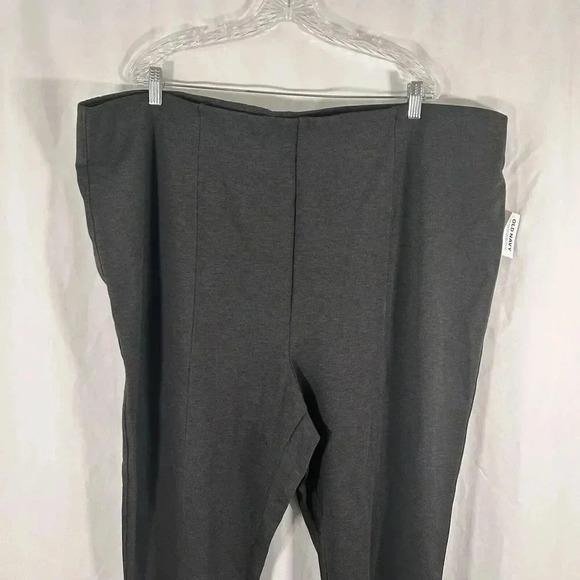 New Old Navy Pants Womens 4X Grey Pull On Leggings Skinny Stretchy Elastic Waist - Picture 2 of 8